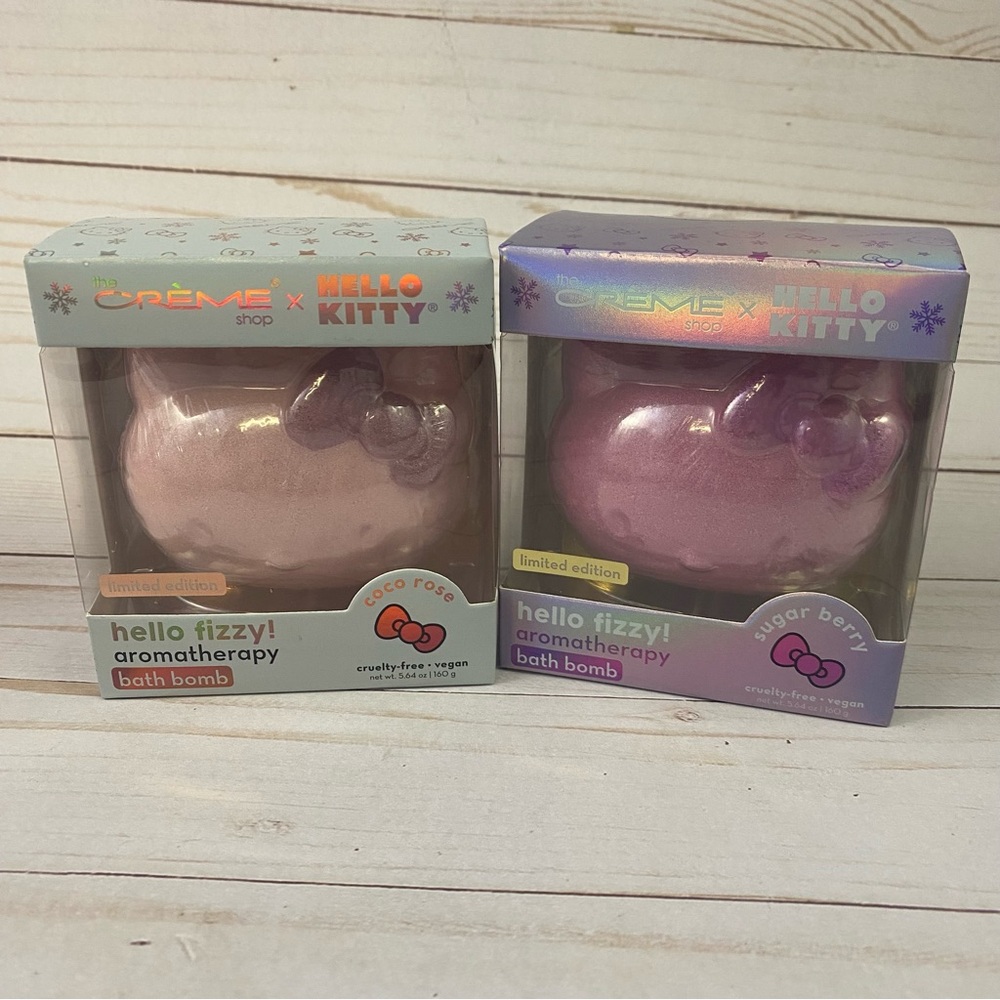 2x Creme Shop Hello Kitty Aromatherapy Bath Bomb Limited Edition